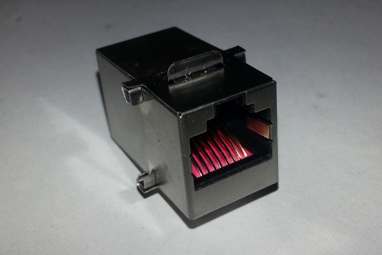 NEW Listing! FREE Shipping! Modular Jack Connector Shielded Panel Coupler RJ45-RJ45 8P-8C ERNI 133421 140pc