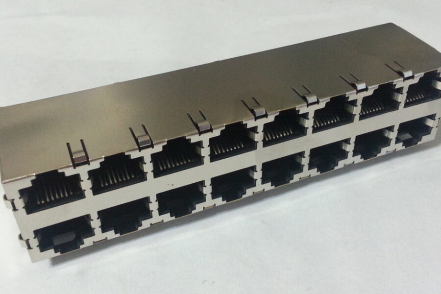 NEW Listing! FREE Shipping! Ethernet Jack Connector RJ45 8P 16Port Shielded CAT5 Tyco AMP 5569264-1 10pcs