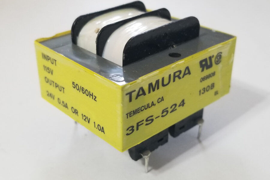 Back in Stock! FREE Shipping! 1Pc Power Transformer 115Vac IN 24Vac/.5A or 12Vac/1A OUT 12VA TAMURA 3FS-524