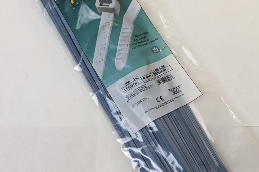 NEW Listing! FREE Shipping! Panduit Cable Ties 14.4inch PLT4S-C86 PAN-TY Blue Metal Detectable 50lb 100pcs