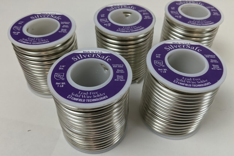 Back in Stock! FREE Expedited Shipping! 5lbs SilverSafe Lead Free Solid Solder Canfield .118″ Diameter CF-SILVERSAFE NEW