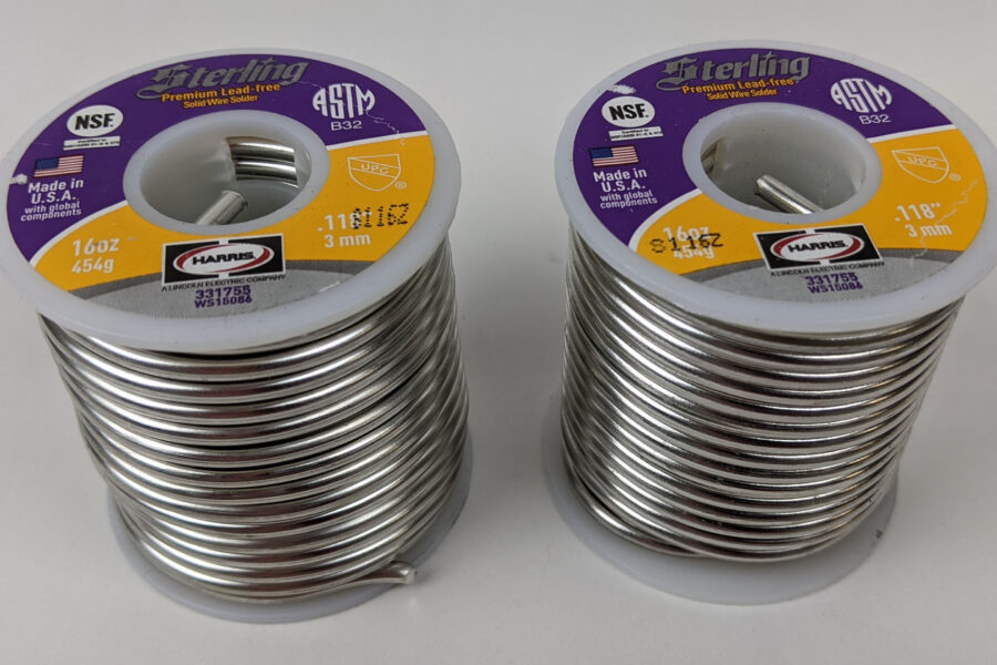NEW Listing! FREE Shipping! 2lbs Lead Free Solder HARRIS Sterling .118inch 3mm Dia. 331755 WS15086 NEW