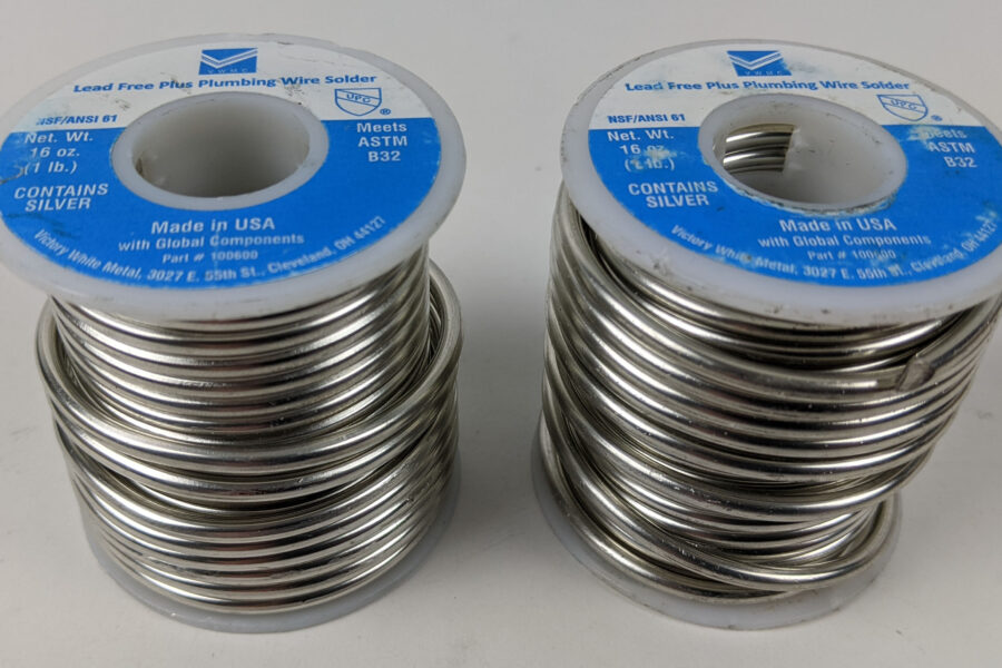 NEW Listing! FREE Shipping! 2lbs Silver Bearing Lead Free Plus Plumbing Solder .125inch 3.2mm Dia VWM 100600