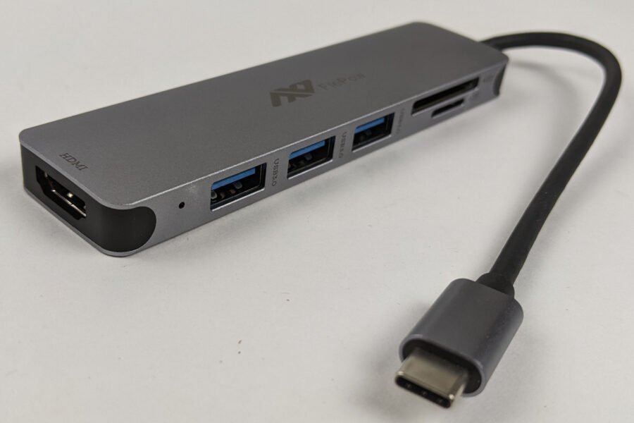 Back in Stock! FREE Shipping! USB C Hub Multiport Adapter 7-in-1 Portable HDMI USB MicroSD SD UCN 3281 FlePow