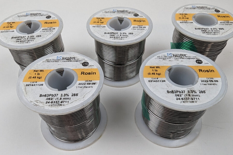 NEW Listing! FREE Expedited Shipping! 5lbs Kester Solder .062″ 1.5mm 63/37 RMA 3.3% 66/285 Core Eutectic 24-6337-9711