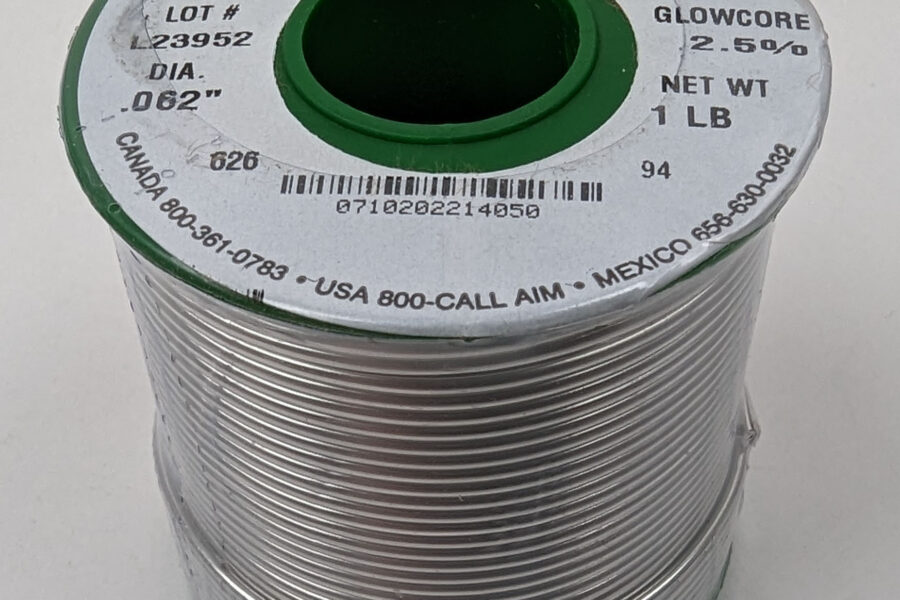 More in Stock! Updated Listing! 1lb SAC305 AIM Wire Solder .062″ 1.6mm Dia No Clean 2.5%Glow Core Flux 14050 NEW