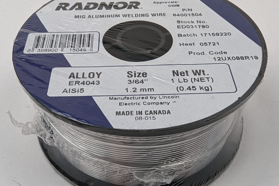 NEW Listing! FREE Shipping! Radnor MIG Aluminum Welding Wire ER4043 Alloy 3/64″ 1.2mm 64001504 1lb NEW