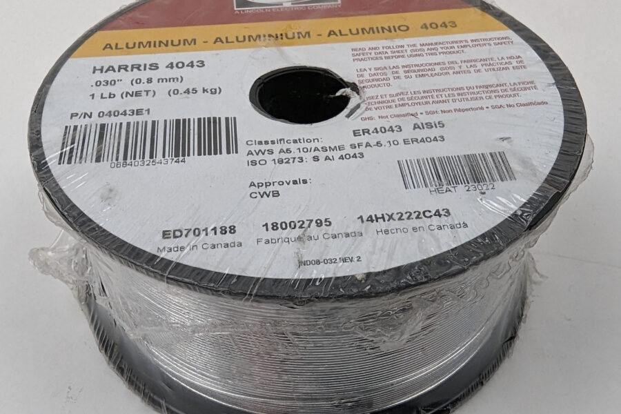 NEW Listing! FREE Shipping! Harris MIG Welding Wire  Aluminum ER4043 Alloy .030″ 0.8mm 04043E1 4043 1lb NEW