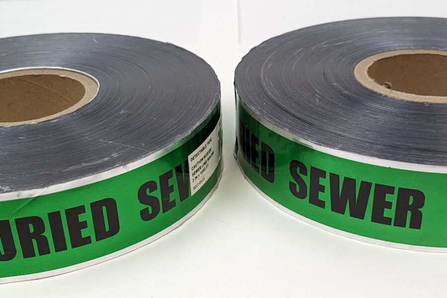 NEW Listing! FREE Shipping! 2 Detectable Tape Caution: Buried Sewer Line Below 5mil SD2105G4 2″ x 1000ft NEW