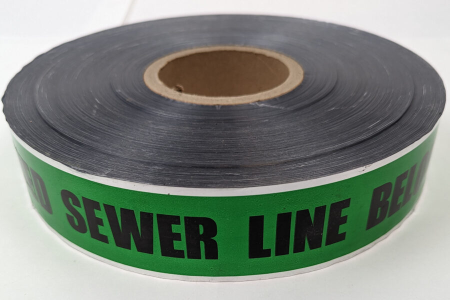 NEW Listing! FREE Shipping! Detectable Tape Caution: Buried Sewer Line Below 5mil SD2105G4 2″ x 1000ft NEW