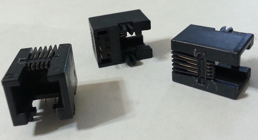 Last One! FREE Shipping! Modular Jack CAT3 6POS/4Contact 1 Port Connector FCI 87180-064 6P4C NEW 516pcs