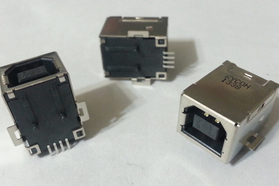 NEW Listing! FREE Shipping! USB Type B Female Connector SMD Black SMT KYCON KUSBX-SMT-BS1N-B NEW 100pcs