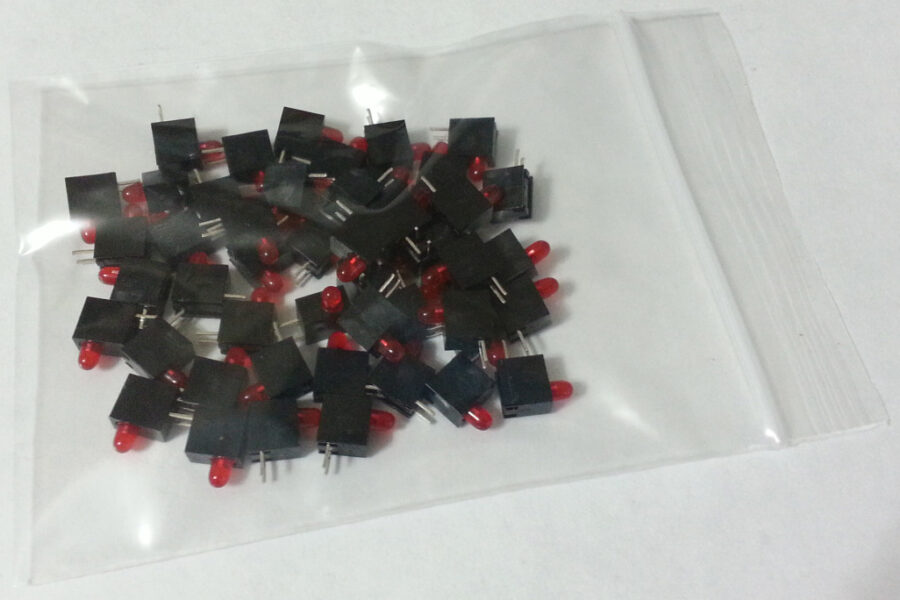 NEW Listing! FREE Shipping! LED Array 7 Red 3mm Circuit Board Indicators Assy Dialight HLM-P170-0107F 24pcs