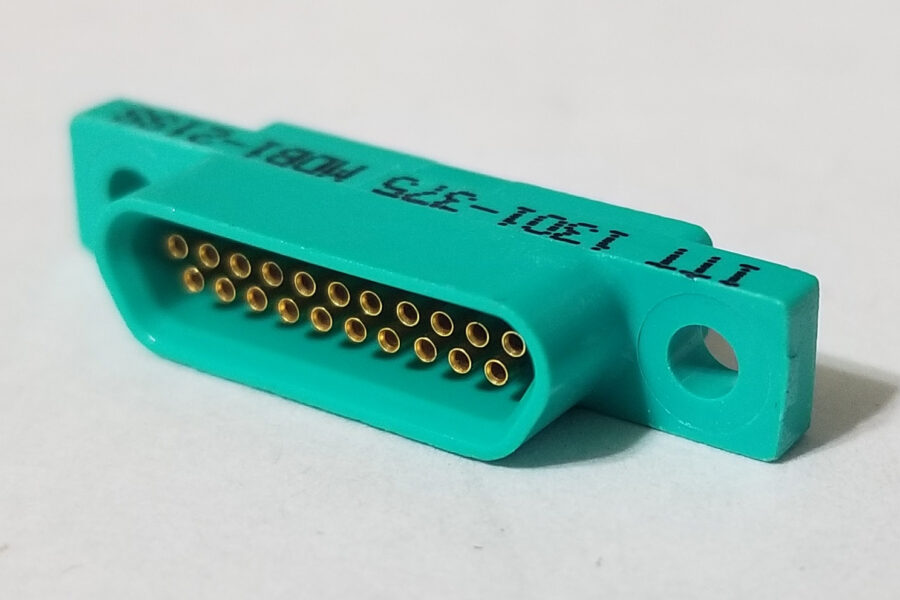 NEW Listing! FREE Shipping! Micro D-Subminiature Connector .050″ 21Gold Plated Pins ITT Cannon MDB1-21SS NEW