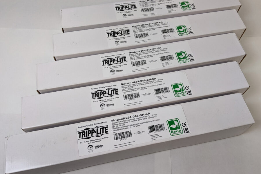NEW Listing! FREE Shipping! 5 Tripp Lite 48-Port 1U RackMount Shielded Cat6a Patch Panel RJ45 N254-048-SH-6A