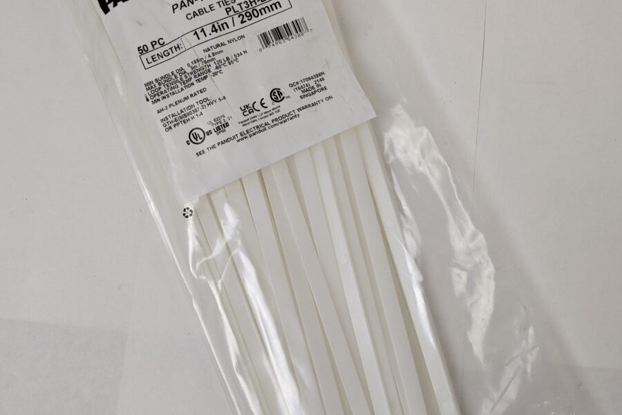 NEW Listing! FREE Shipping! Panduit Cable Ties 11.4inch PLT3H-L PAN-TY Natural Nylon 6.6 120lb NEW QTY-50