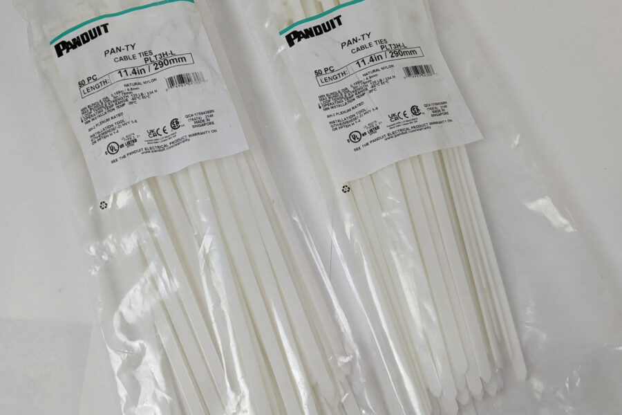 NEW Listing! FREE Shipping! Panduit Cable Ties 11.4inch PLT3H-L PAN-TY Natural Nylon 6.6 120lb NEW QTY-100