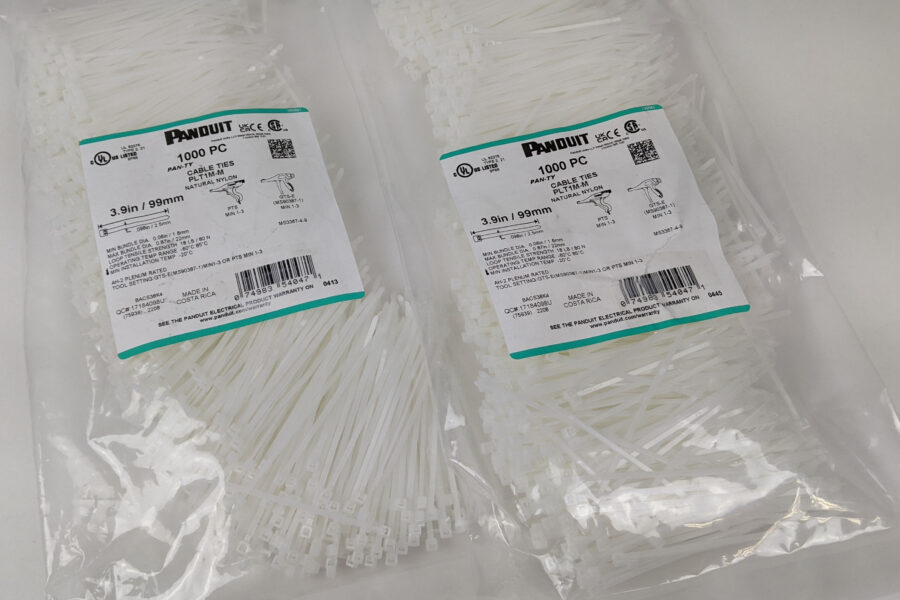 NEW Listing! FREE Shipping! Cable Ties Panduit Pan-Ty 3.9″ 18LB Natural Nylon PLT1M-M QTY-2000 NEW