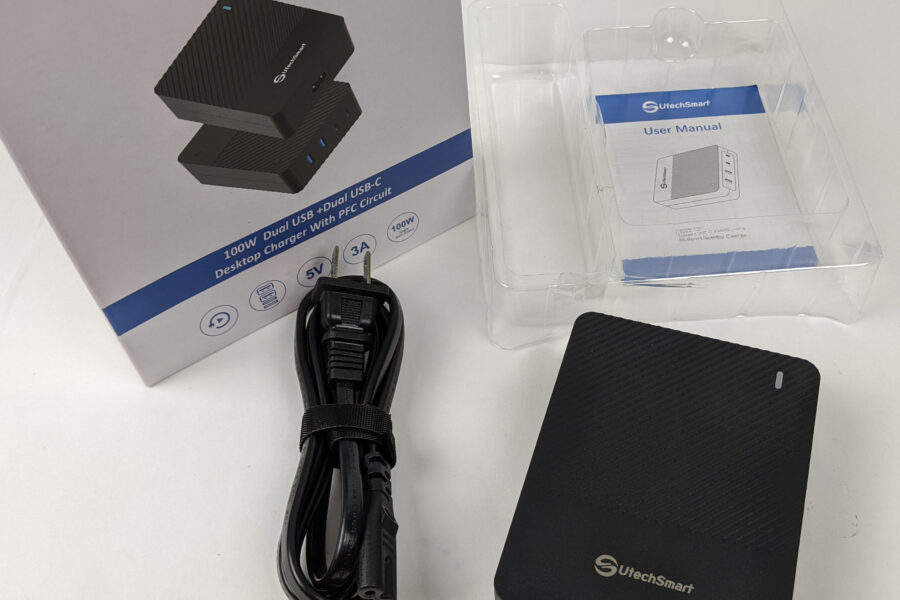 NEW Listing! FREE Shipping! Desktop Charger 100W 4-Port Dual USB-C Dual USB-A w/PFC Circuit UtechSmart NEW