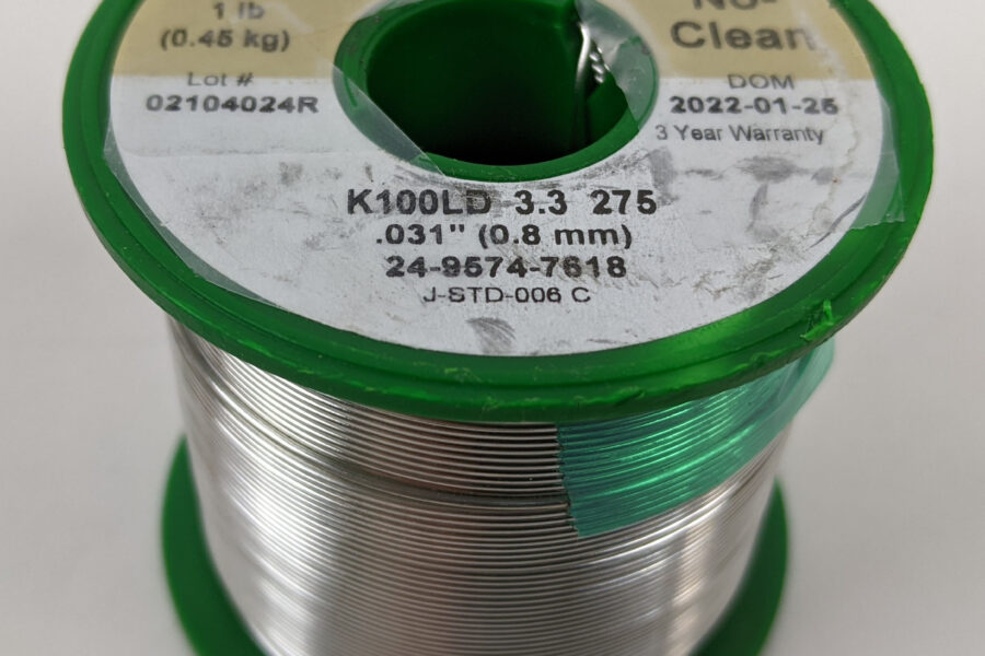 Back in Stock! FREE Expedited Shipping! Kester Lead-Free Solder .020″ SAC305 96.5%Sn 3%Ag .5%Cu 2.2’5Flux 24-7068-7603