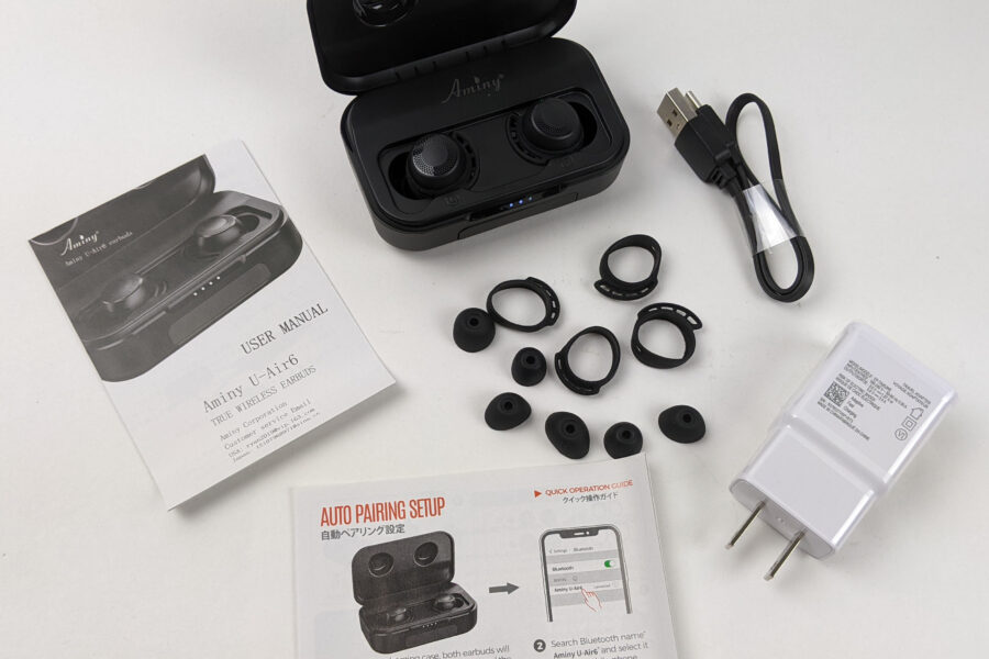 NEW Listing! FREE Shipping! Wireless Bluetooth Earbuds Aminy U-Air6 Sport Earphones with Charger NEW Sealed