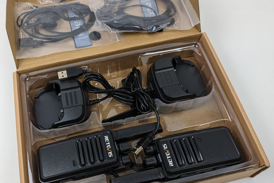 NEW Listing! FREE Shipping! Retevis RT68 UHF Walkie Talkie Two Way Radio 2W 1200mAh VOX w/Earpieces (X2) NEW