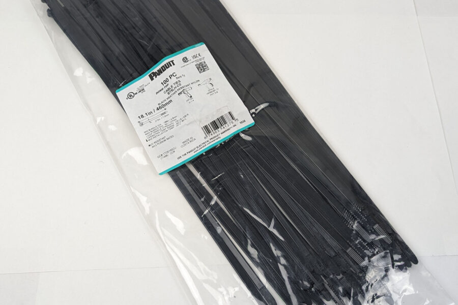 NEW Listing! FREE Shipping! Panduit Cable Ties 18.1inch Stainless Steel Barb 120lb DOME-TOP BT5LH-C0 100pcs