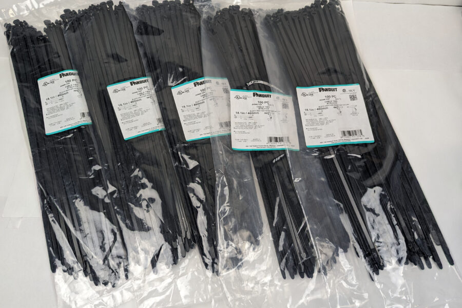 NEW Listing! FREE Shipping! 500 Panduit Cable Ties 18.1inch Stainless Steel Barb 120lb DOME-TOP BT5LH-C0 NEW