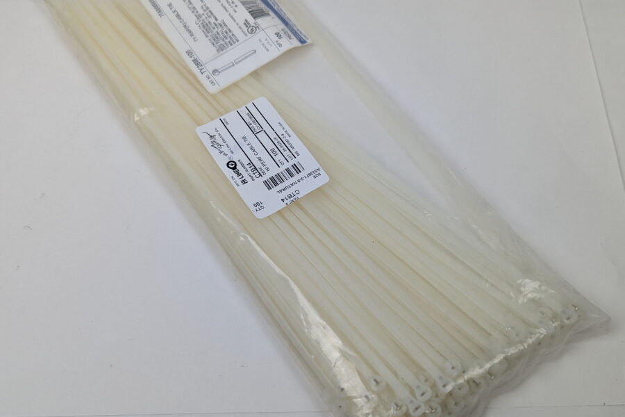 NEW Listing! FREE Shipping! Thomas & Betts Cable Ties 14.2″ Ty-Rap Nylon 6.6 Steel Tab 50lb TY28M-100 100pcs