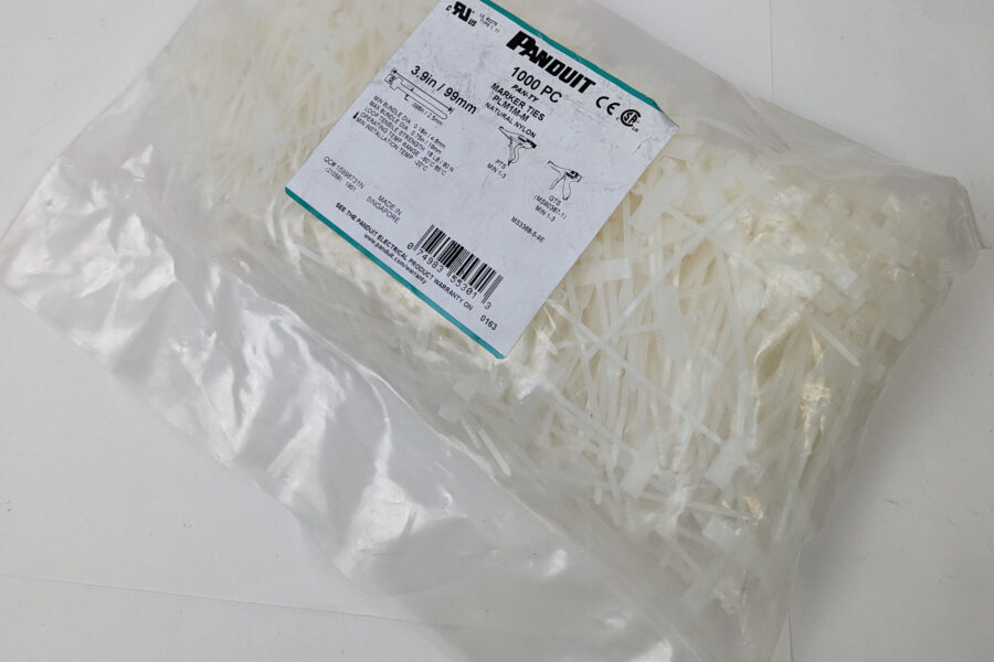 NEW Listing! FREE Shipping! Panduit Cable Marker Ties 3.9inch PLM1M-M PAN-TY Natural Nylon 18lb NEW QTY-1000