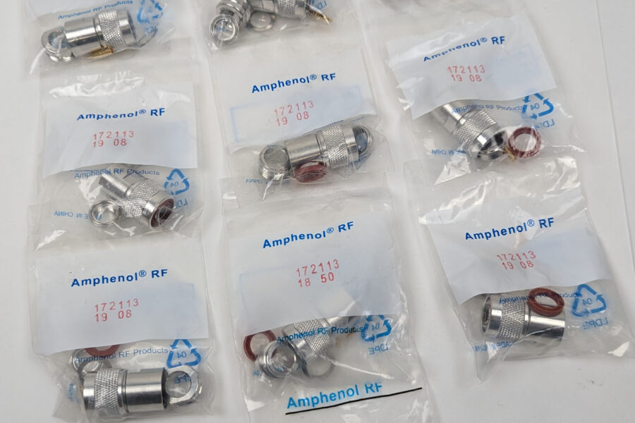 NEW Listing! FREE Shipping! 10 Amphenol  RF Coaxial Connector N Straight Plug for RG-8 RG-213 RG-393 172113