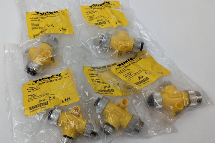 NEW Listing! FREE Shipping!  5pcs Turck Actuator and Sensor Tee 4-Pin Connector Yellow RSM FKM RKM 40 NEW
