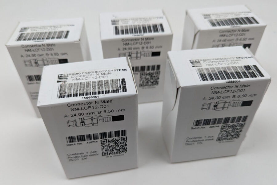 NEW Listing! FREE Shipping!  5pcs RFS N Male Coaxial Connector for LCF12-50J Coaxial Cable NM-LCF12-D01 NEW