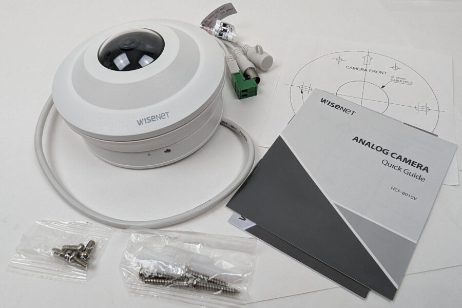 NEW Listing! FREE Shipping! Hanwha Techwin HCF-8010V 5MP WDR Outdoor Analog HD Fisheye Dome Camera NEW