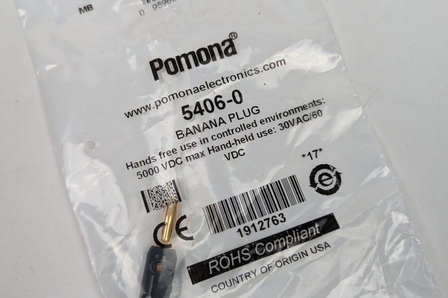 NEW Listing! FREE Shipping! Pomona Banana Plug Black Test Plug/Test Jack Gold Plated 5406-0 NEW