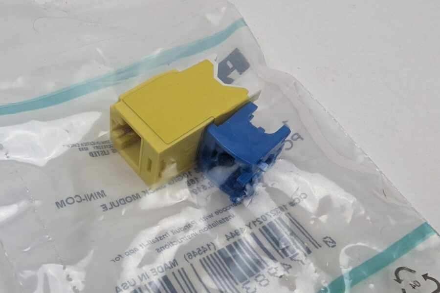 NEW Listing! FREE Shipping! Panduit CJ6X88TGYL Category-6A 8-Position Mini-Com RJ45 Jack Module Yellow NEW