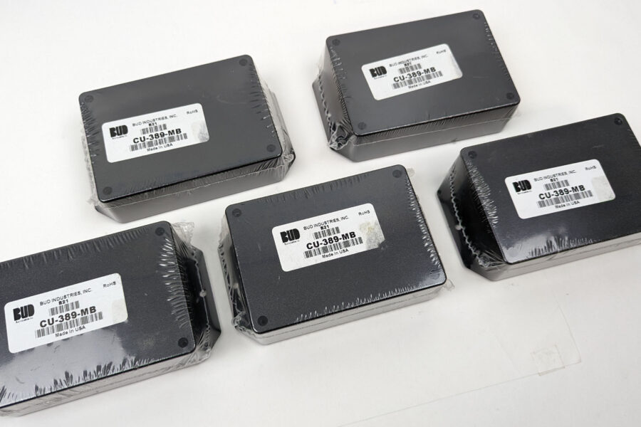 NEW Listing! FREE Shipping! 5 BUD Industries Plastic Enclosure Utilibox StyleG Utility Box ABS CU-389-MB NEW