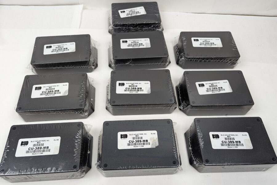 NEW Listing! FREE Shipping! 10 BUD Industries Plastic Enclosure Utilibox StyleGUtility Box ABS CU-389-MB NEW