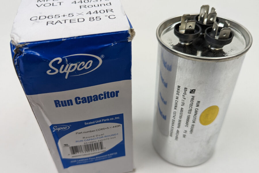 NEW Listing! FREE Shipping! SUPCO CD65+5X440R HVAC Motor Round Dual Run Capacitor 65 + 5 MFD 440 Volts NEW