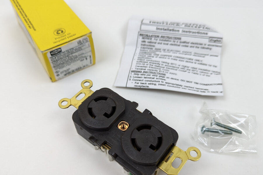 NEW Listing! FREE Shipping! Hubbell Twist-Lock Duplex Receptacle HBL4750 15A 277V 2Pole 3Wire L7-15R NEW