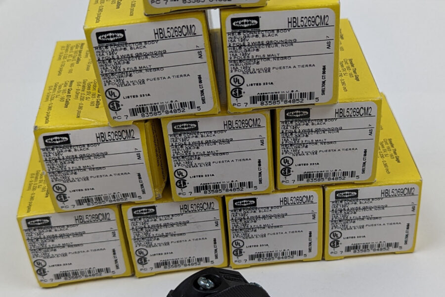 NEW Listing! FREE Shipping! 10pcs Hubbell Female Plug HBL5269CM2 Black 15A 125V 2Pole 3Wire Grounding NEW