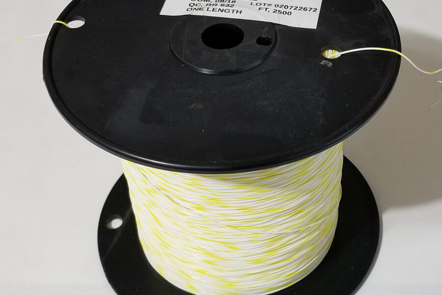 NEW Listing! FREE Shipping! Hook-Up Wire PTFE 28AWG High Temp 200C Wht/Yel 28 (7) E M16878/4 Type E 2500′