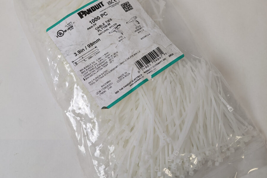 NEW Listing! FREE Shipping! Cable Ties Panduit Pan-Ty 5.6″ 142mm 40LB Natural Nylon PLT1.5I-M QTY-1000 NEW