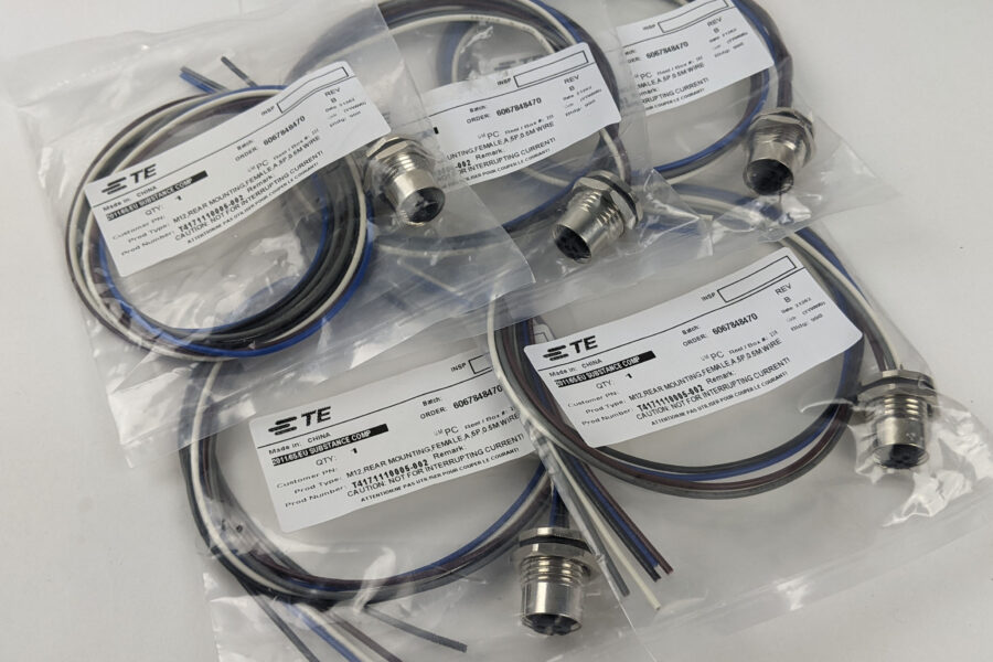 NEW Listing! FREE Shipping! TE M12 Receptacle Wired Sensor Connector 5 Pin T4171110005-002 19.7″ of Wire 5pcs