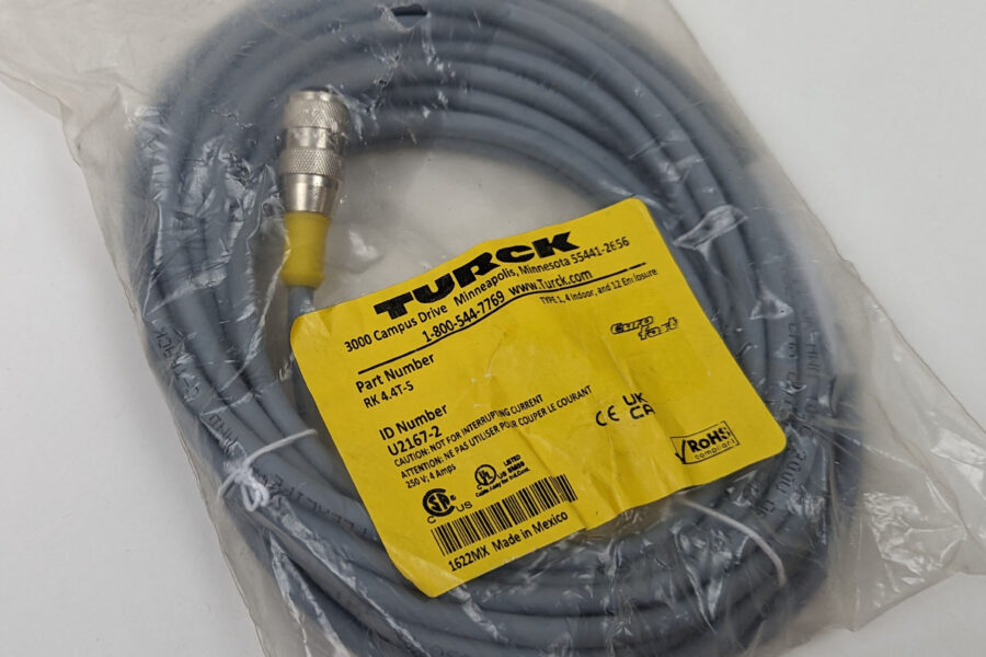 NEW Listing! FREE Shipping! Turck Cordset 4Pin M12 Female to Cut End 5m Yellow PVC RK 4.4T-5 / U2167-2