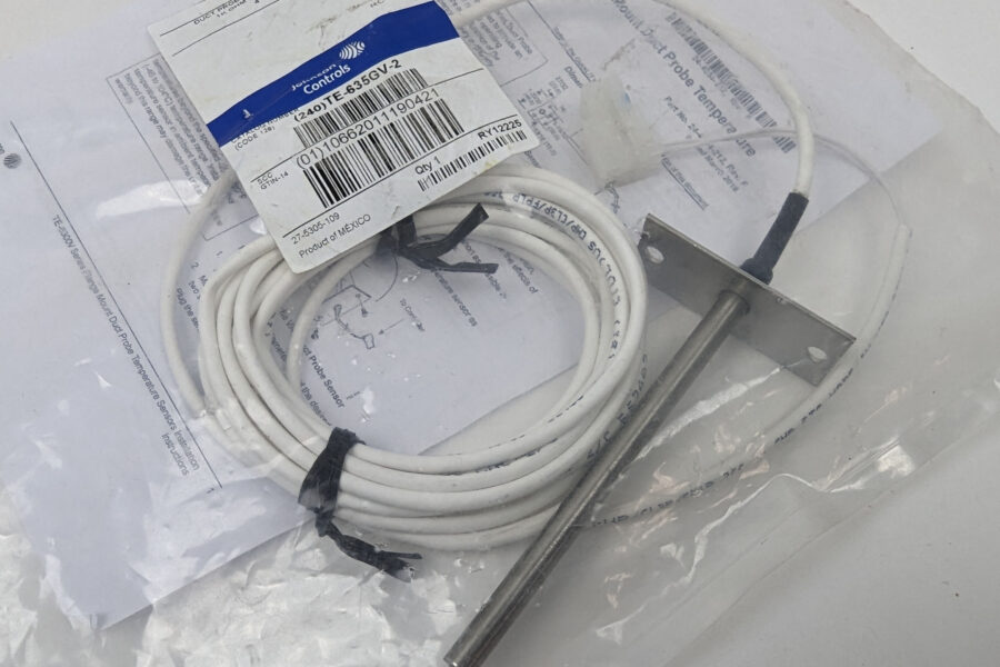 NEW Listing! FREE Shipping! Johnson Controls TE-635GV-2 Duct 4″ Probe Temperature Sensor 1K Ohm Platinum NEW