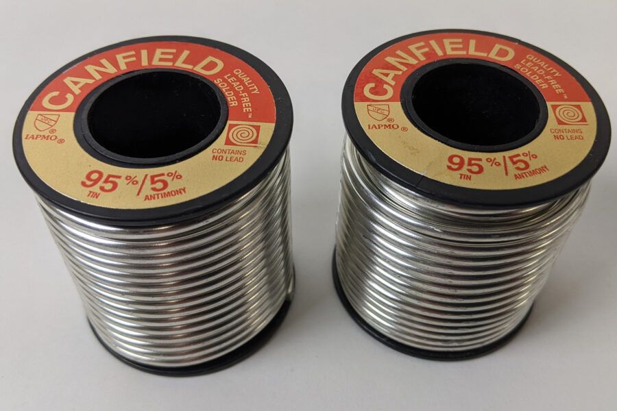NEW Listing! FREE Shipping! 2lbs Canfield Quality Lead Free Solder 95/5 .125inch Diameter Solid Made in USA