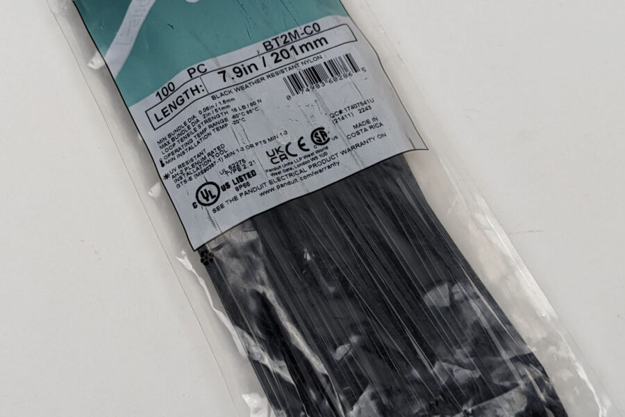 NEW Listing! FREE Shipping! Panduit Cable Ties 7.9inch Stainless Steel Barb 18lb DOME-TOP BT2M-C0 100pcs NEW