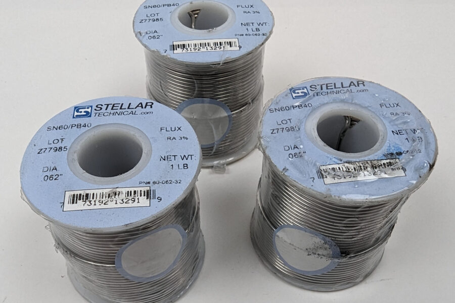 NEW Listing! FREE Shipping! 3lb Solder Wire 60/40 Stellar Technical .062″ Dia Rosin Flux RA 3% 60-062-32 NEW