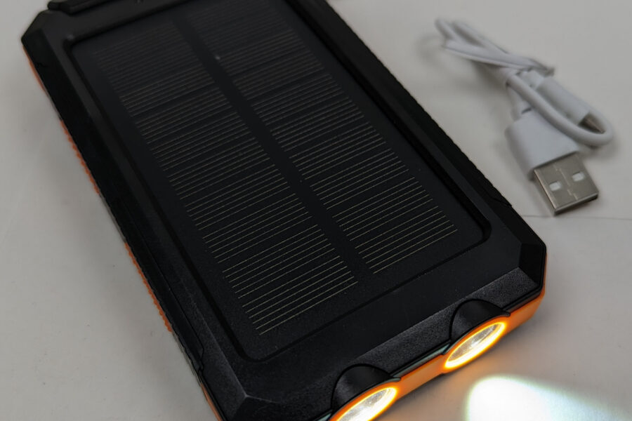 NEW Listing! FREE Shipping! Solar Power Bank 20000mAh Portable Phone Battery Charger Waterproof Flashlight